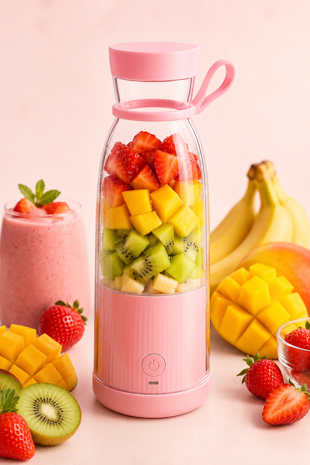FreshMix™ | Mini Licuadora Portátil Recargable USB para Smoothies y Jugos